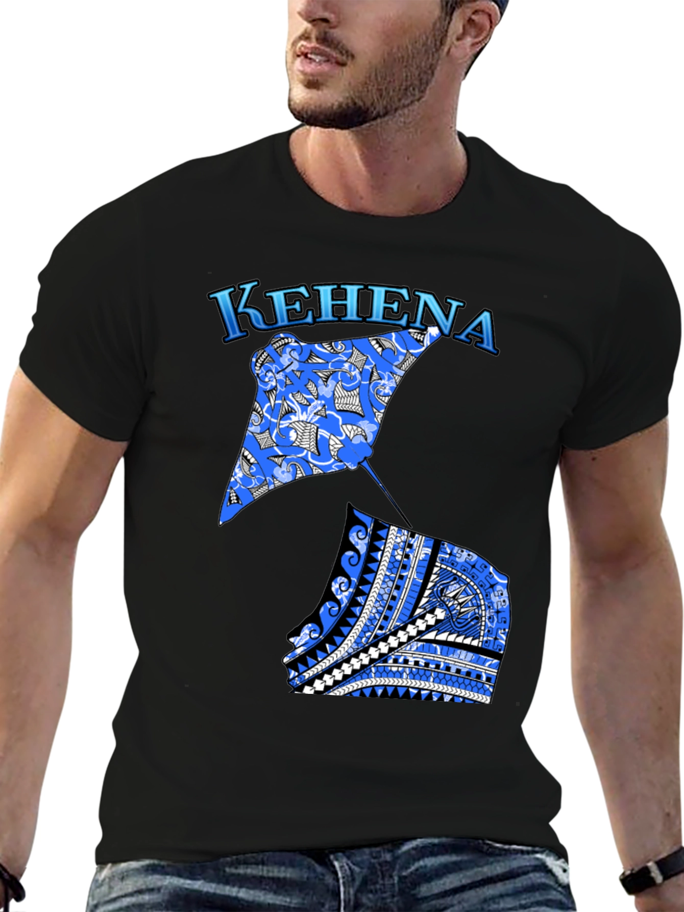 Kehena Stingray Black T-Shirt