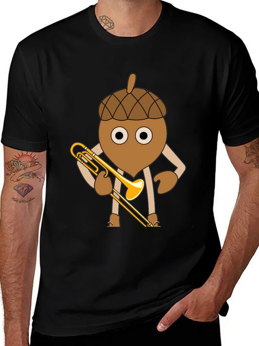 Acorn Trombone Player Graphic T-Shirt