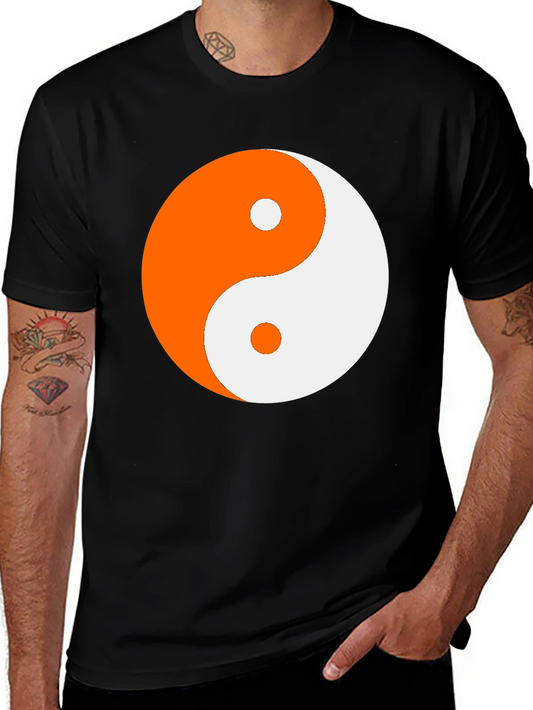 Yin Yang Graphic Tee - Black Cotton Blend