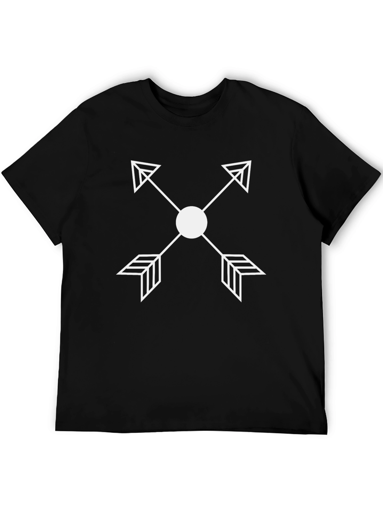 Arrow Cross Graphic Tee - Minimalist Design