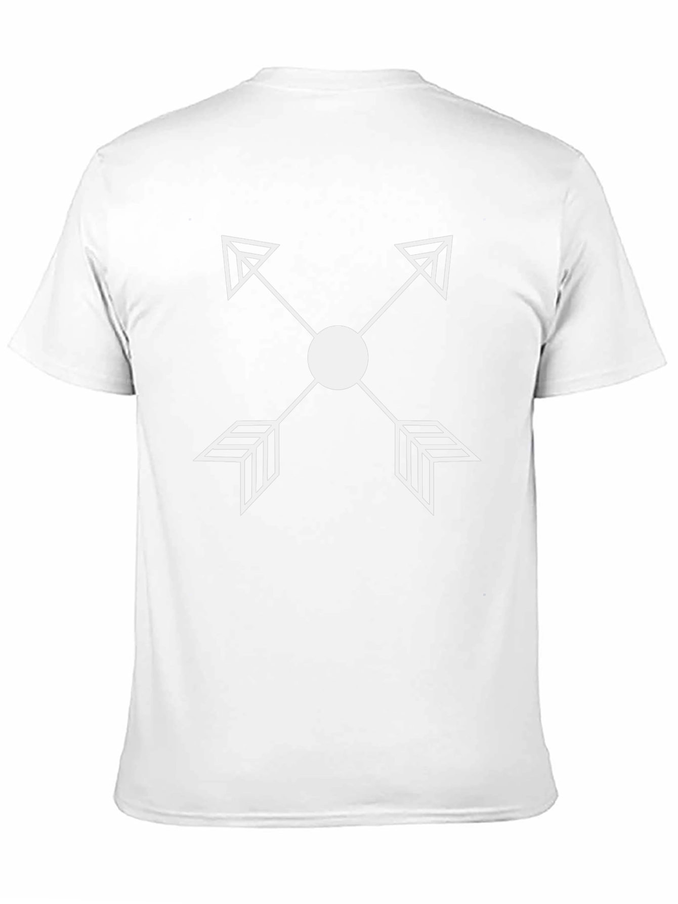 Arrow Cross Graphic Tee - Minimalist Design