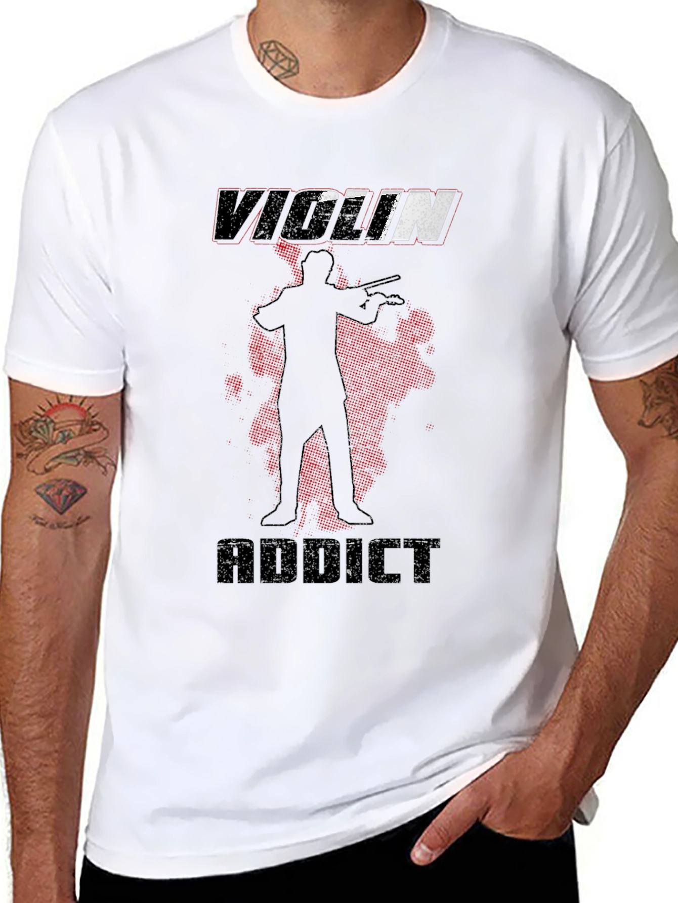 Violin Addict T-Shirt - Musician Novelty Tee