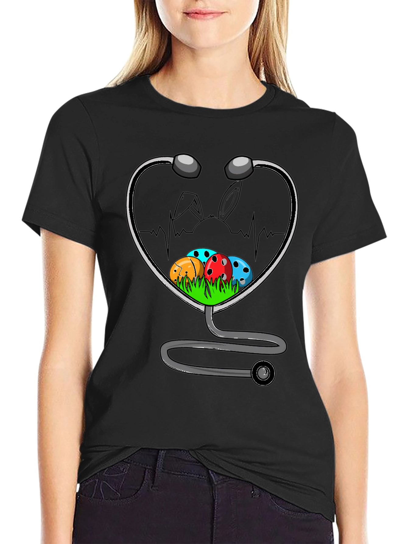 Easter Nurse Stethoscope T-Shirt - Medical Easter Gift