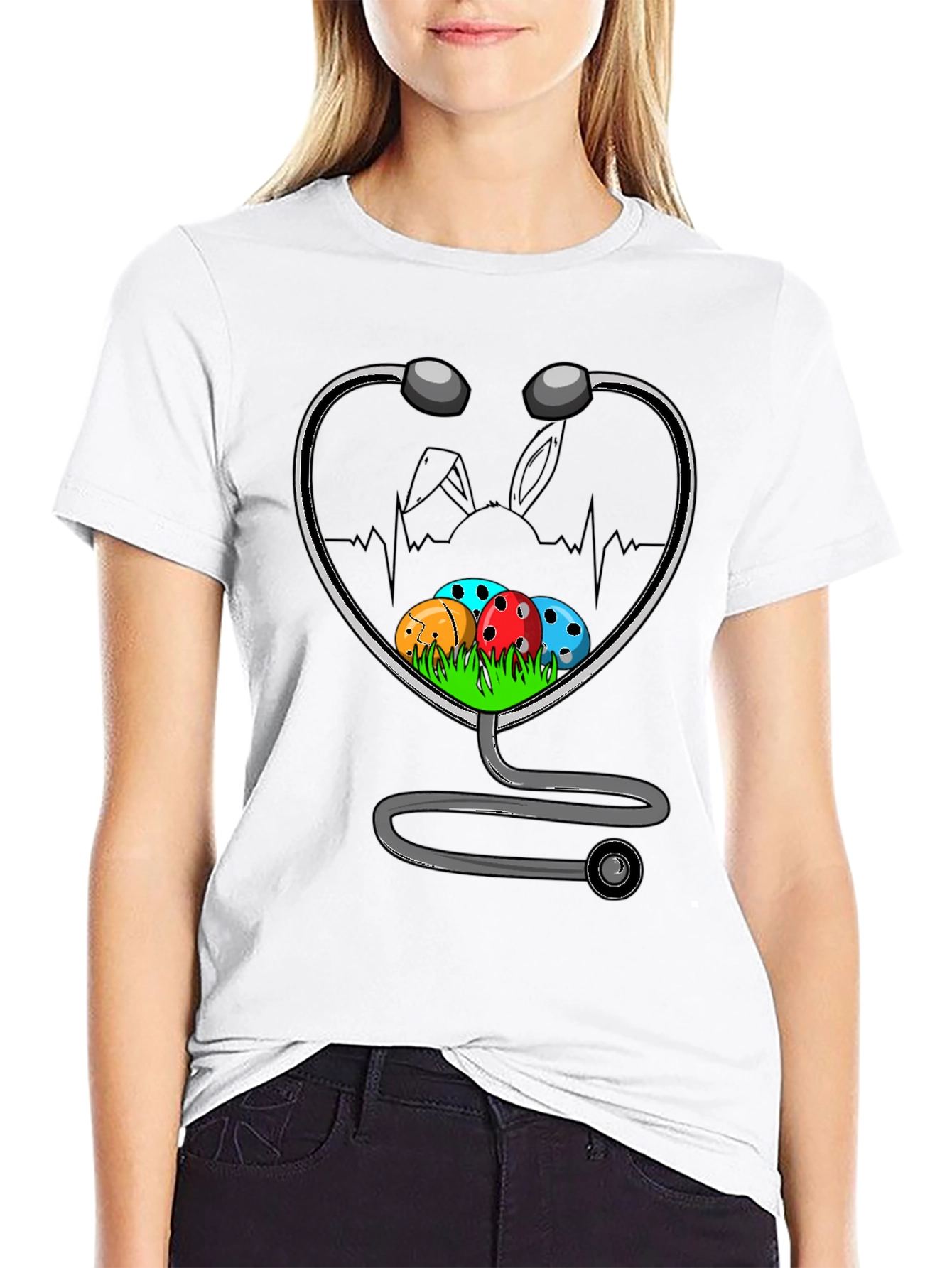 Easter Nurse Stethoscope T-Shirt - Medical Easter Gift