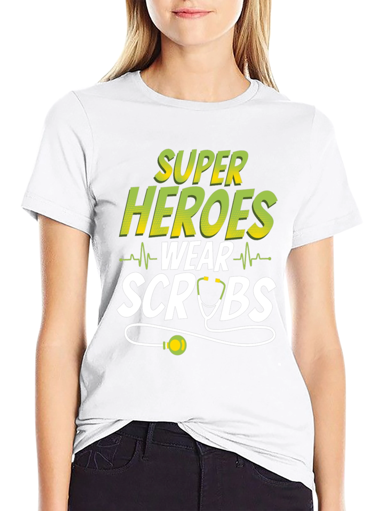 Super Heroes Wear Scrubs Tee