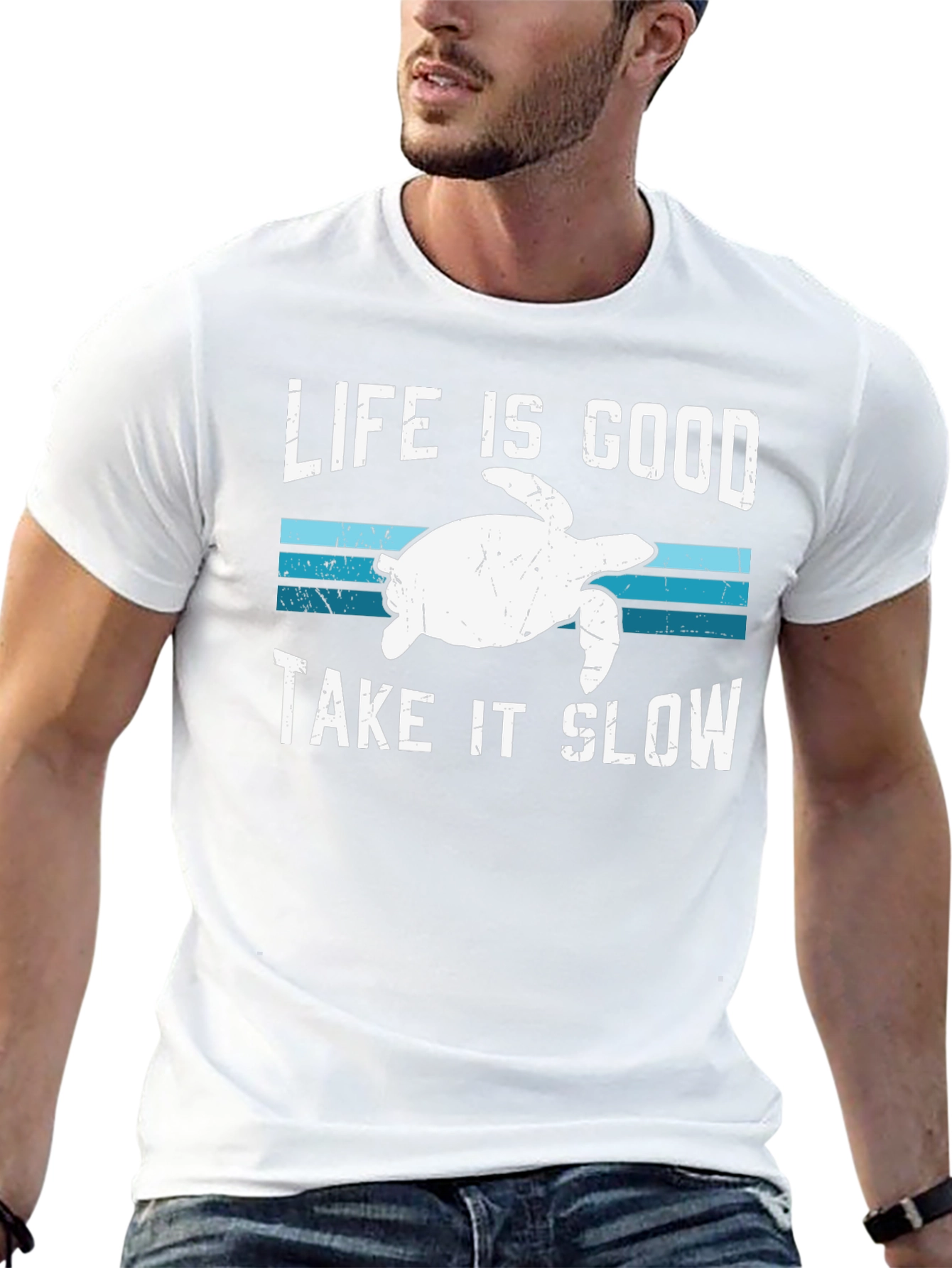 Life Is Good Turtle Graphic T-Shirt