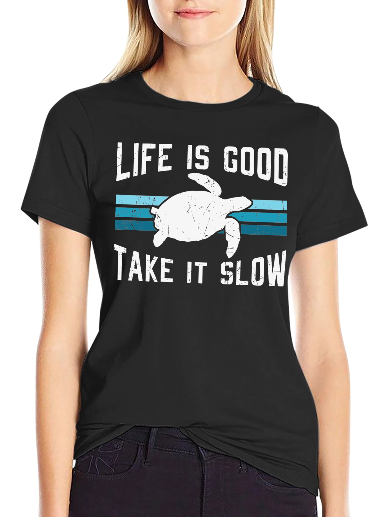 Life Is Good Turtle Graphic T-Shirt