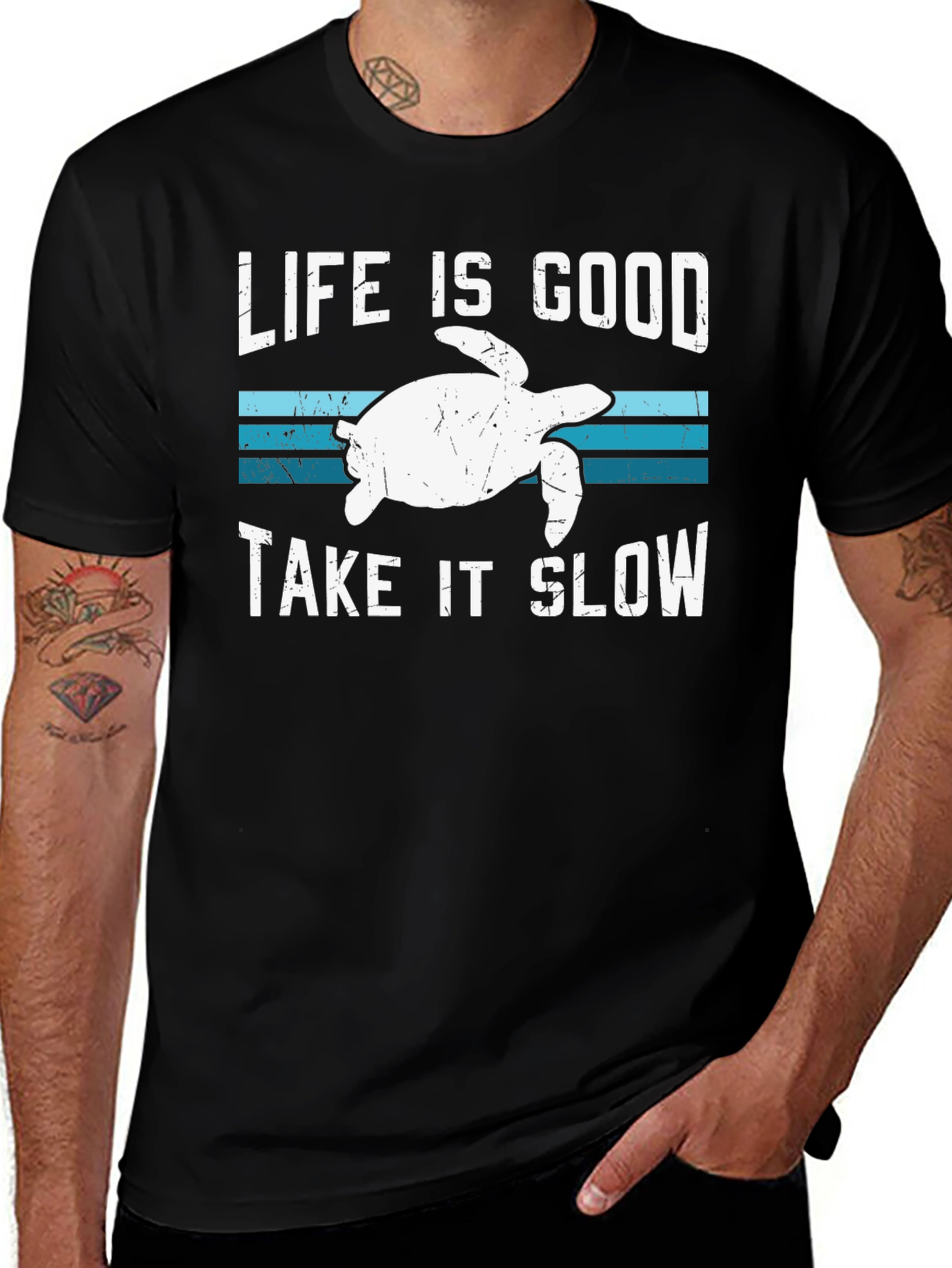 Life Is Good Turtle Graphic T-Shirt