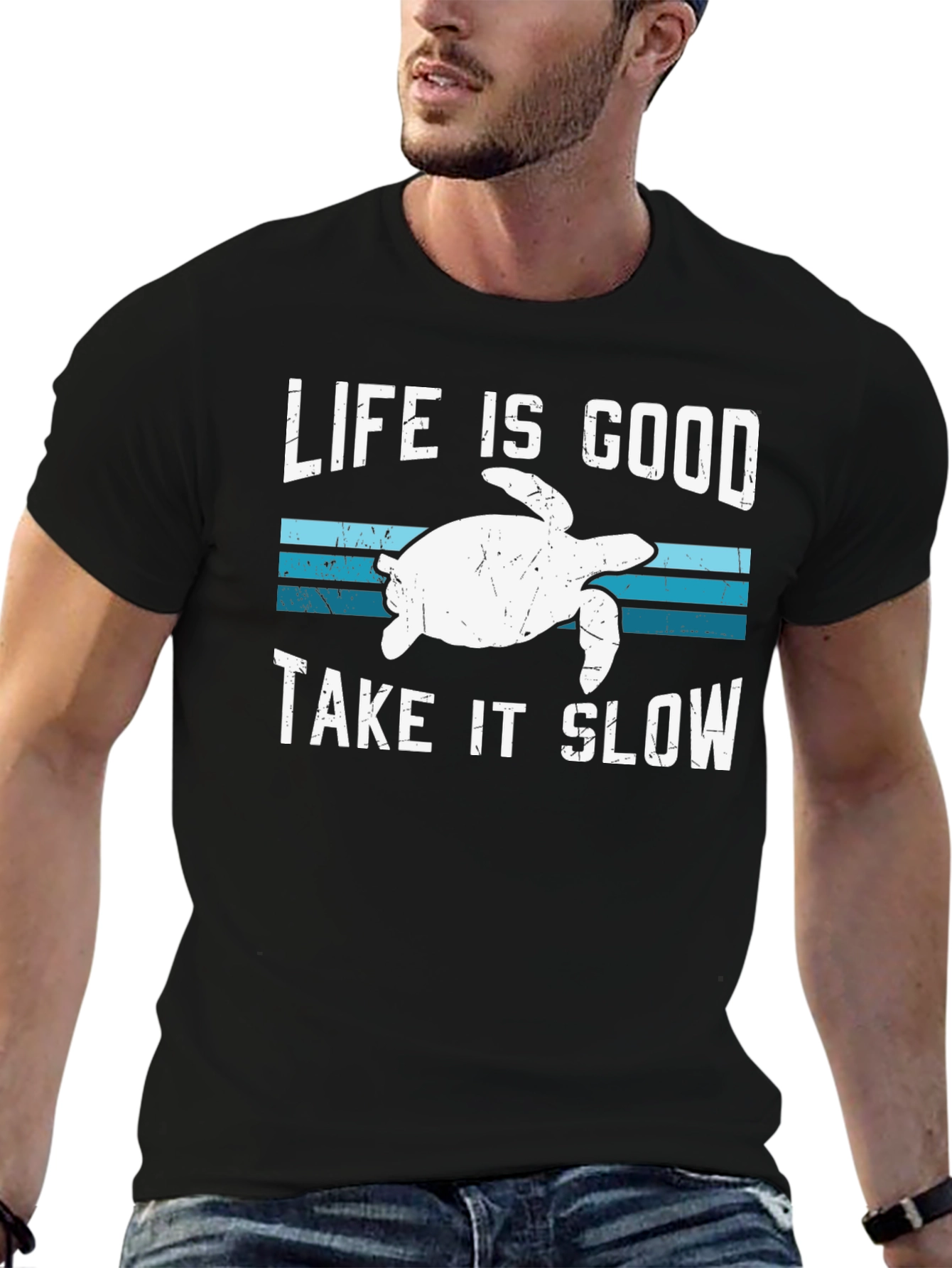 Life Is Good Turtle Graphic T-Shirt