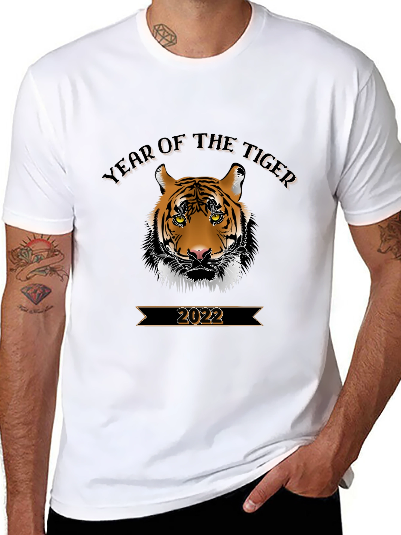 Year of the Tiger 2022 Black T-Shirt
