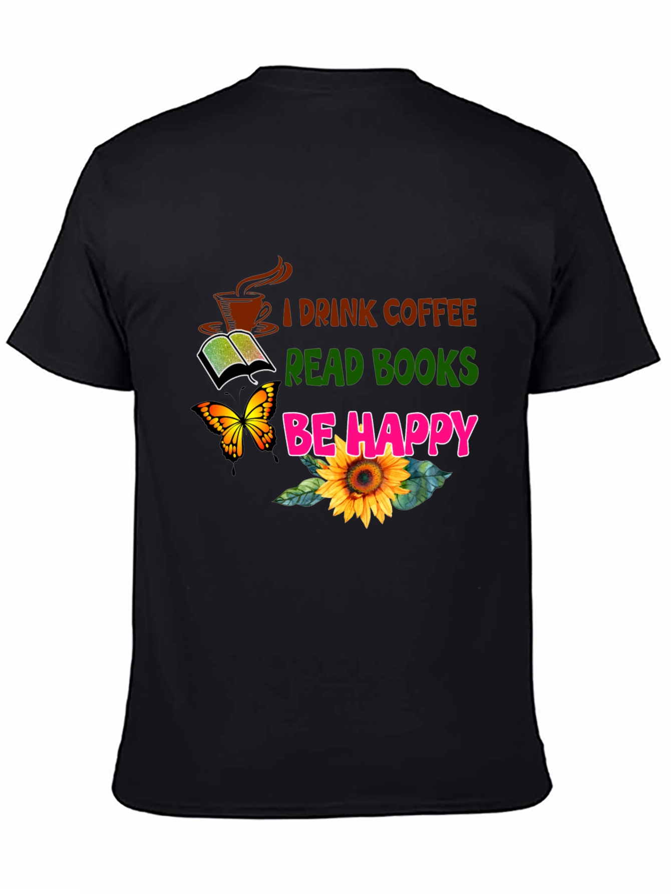 Coffee Books Happy T-Shirt