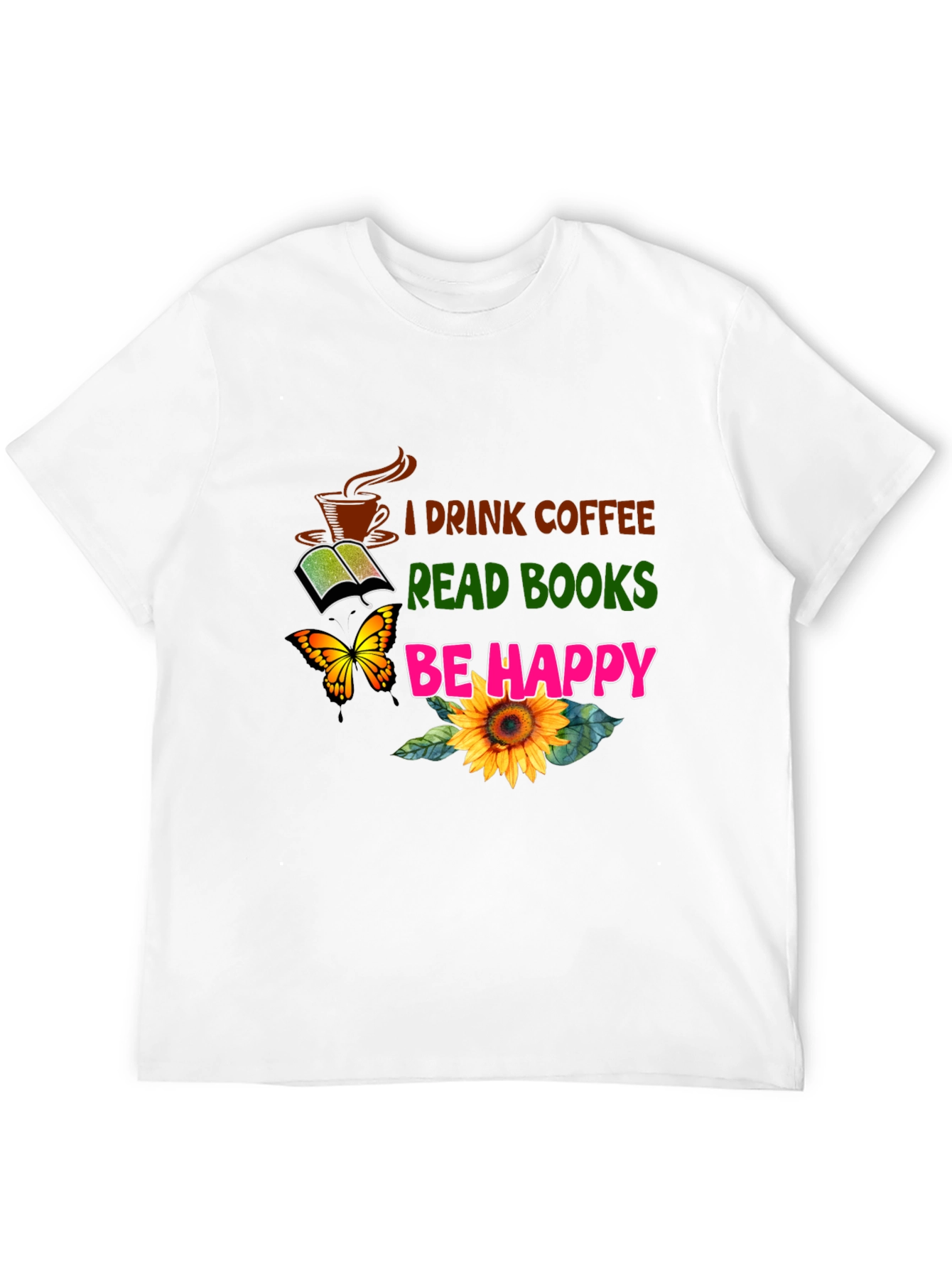 Coffee Books Happy T-Shirt
