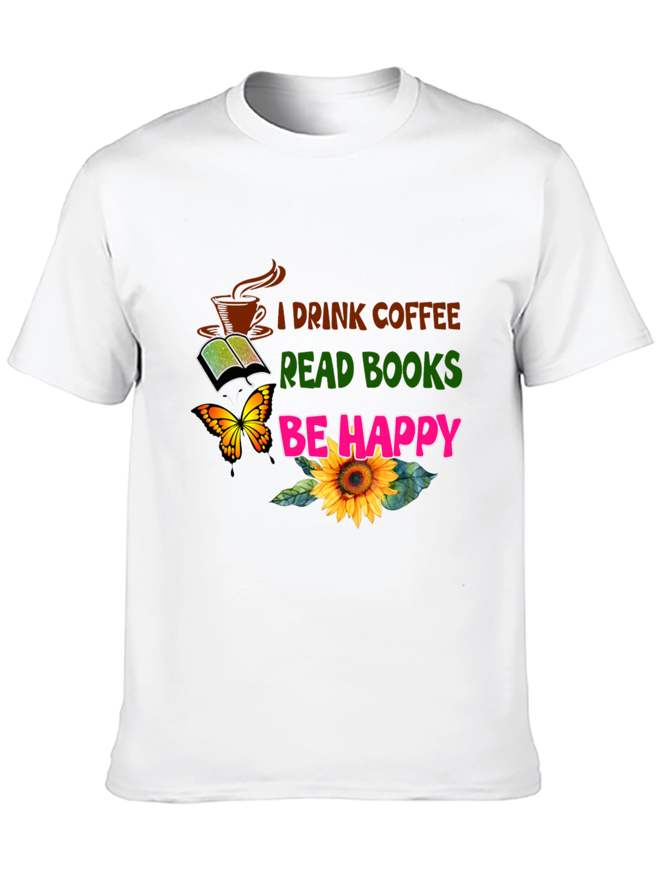 Coffee Books Happy T-Shirt
