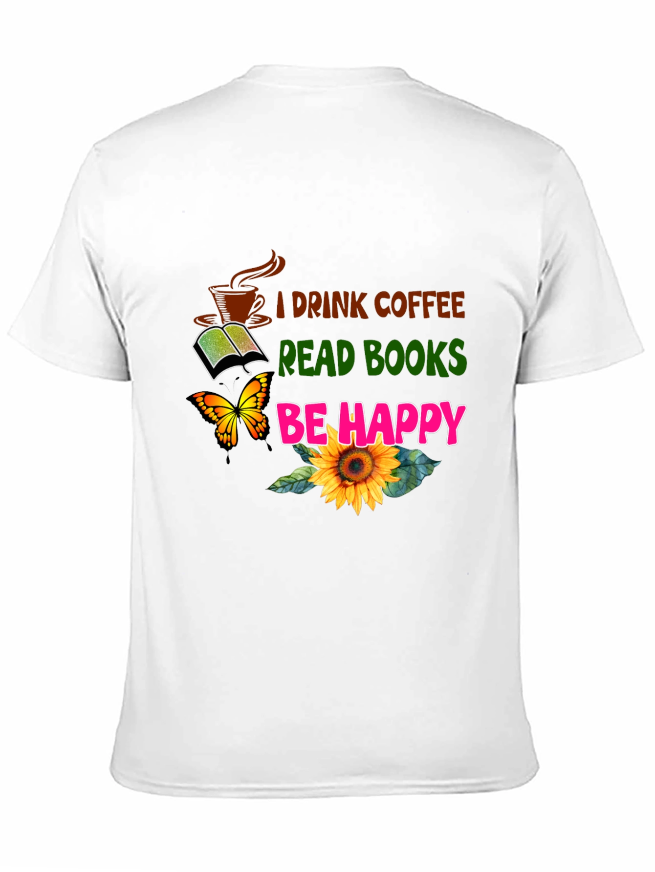 Coffee Books Happy T-Shirt