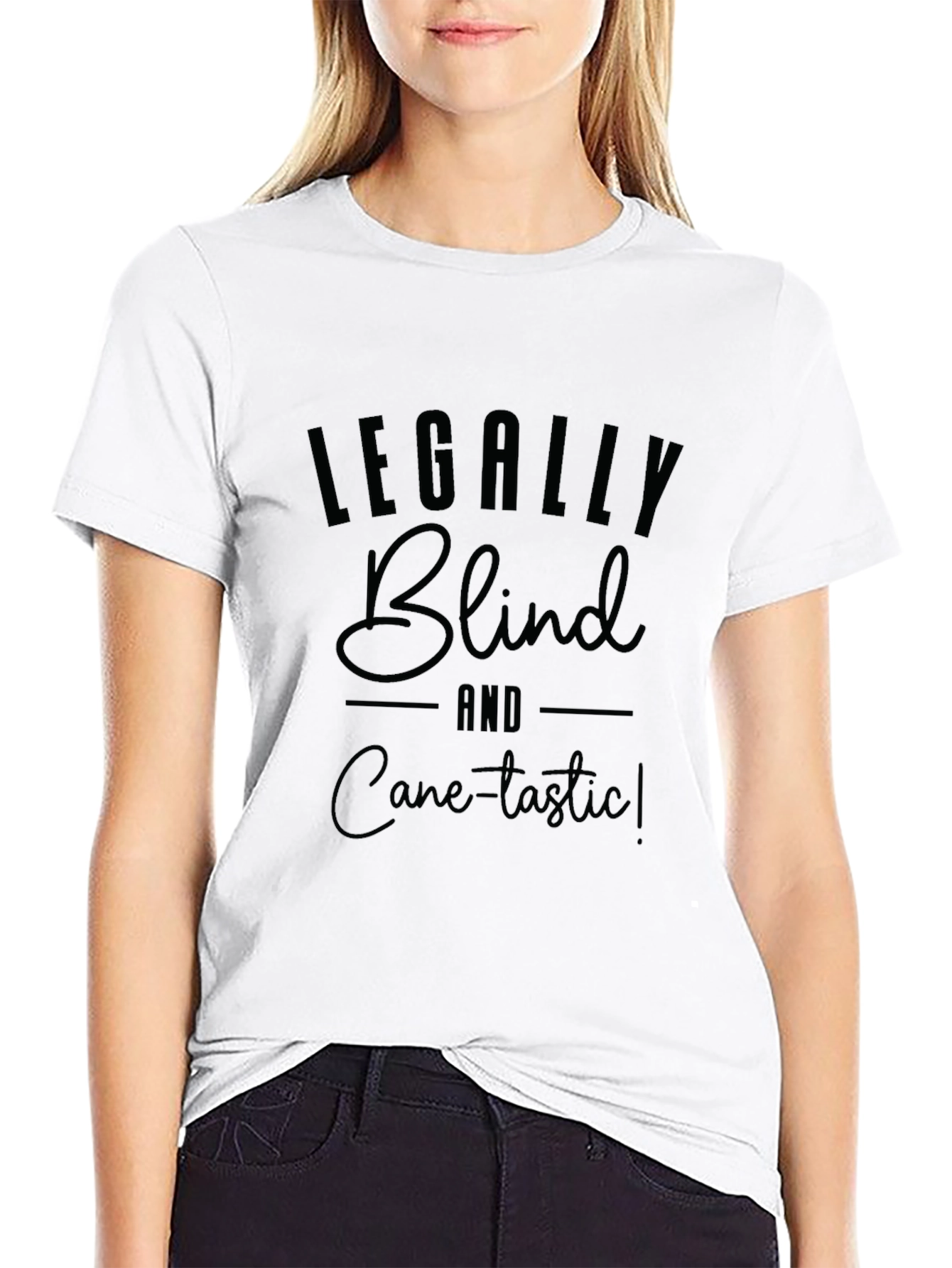 Legally Blind & Cane-tastic! Graphic T-Shirt