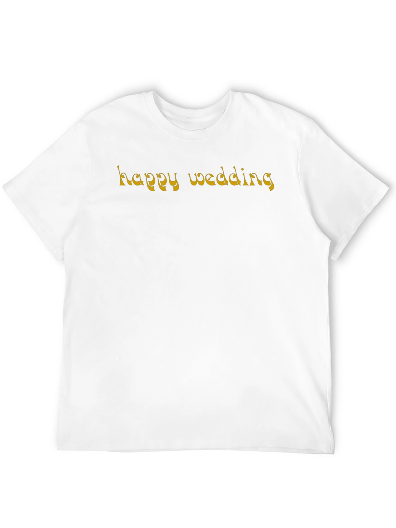 Happy Wedding Graphic Tee - Black Casual Shirt
