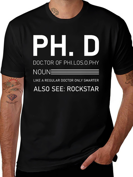 Ph.D. Definition Black T-Shirt