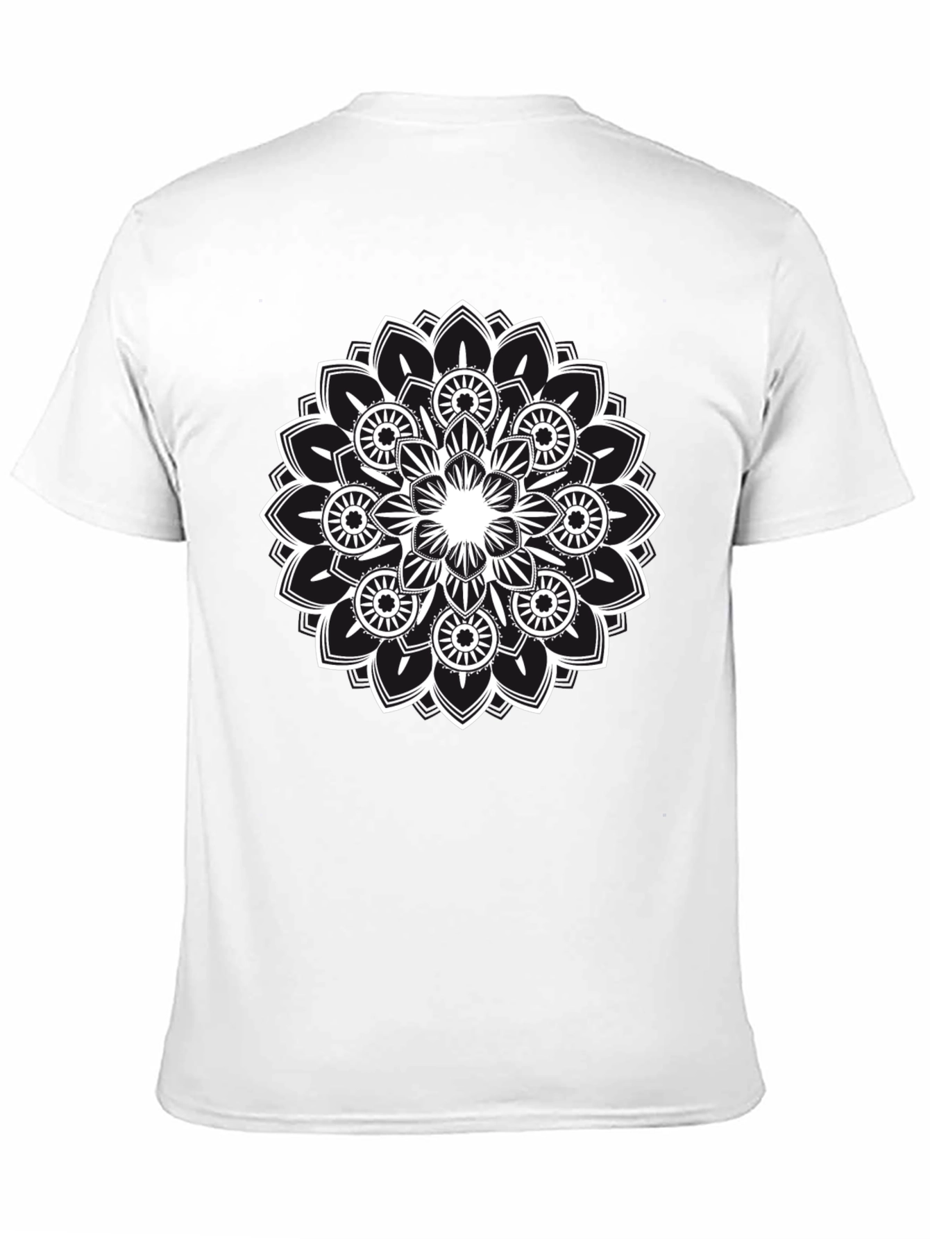 Mandala Graphic Tee - Black Cotton Comfort