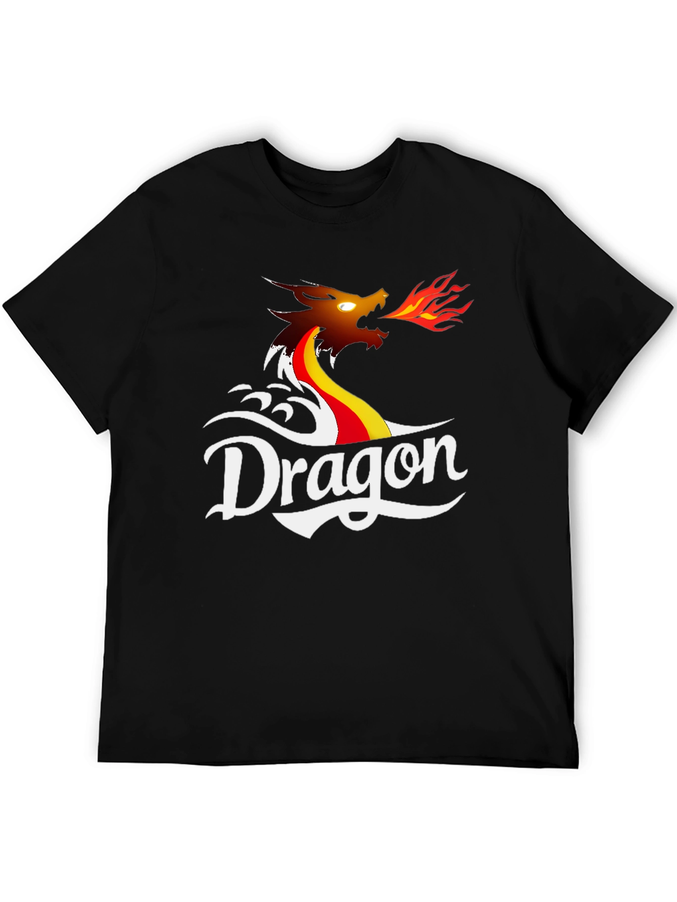 Dragon Graphic T-Shirt - Black Cotton Tee