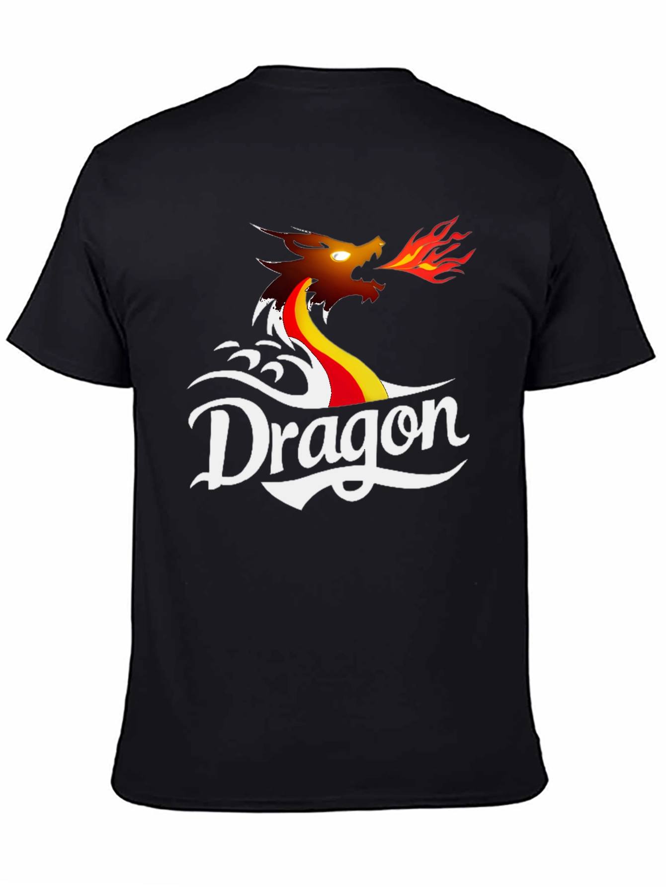 Dragon Graphic T-Shirt - Black Cotton Tee