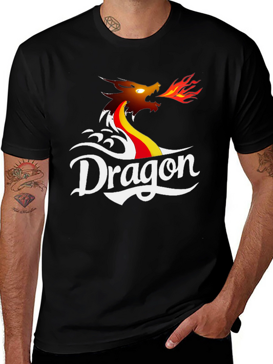 Dragon Graphic T-Shirt - Black Cotton Tee