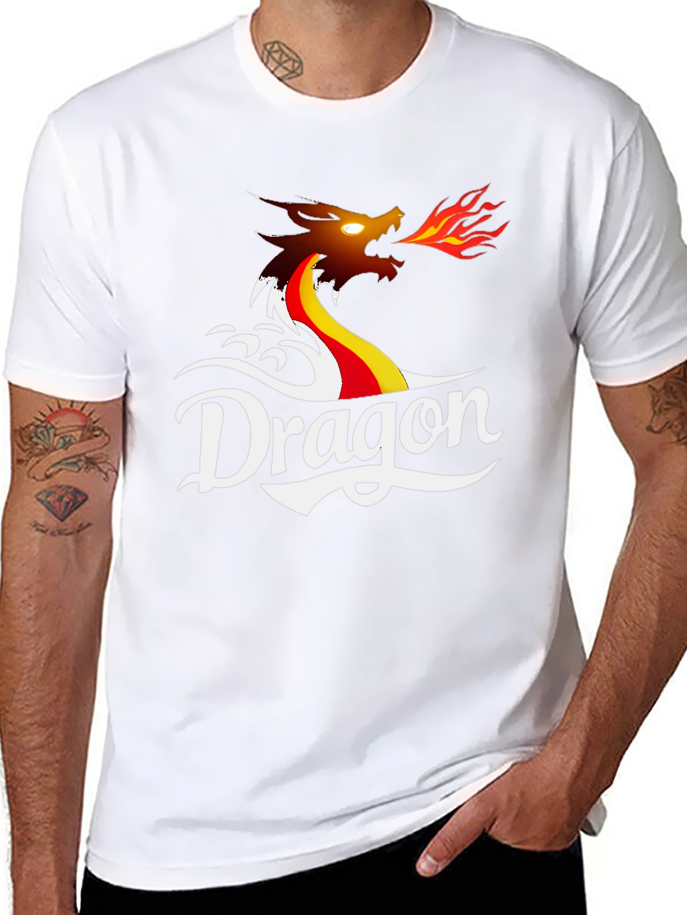 Dragon Graphic T-Shirt - Black Cotton Tee