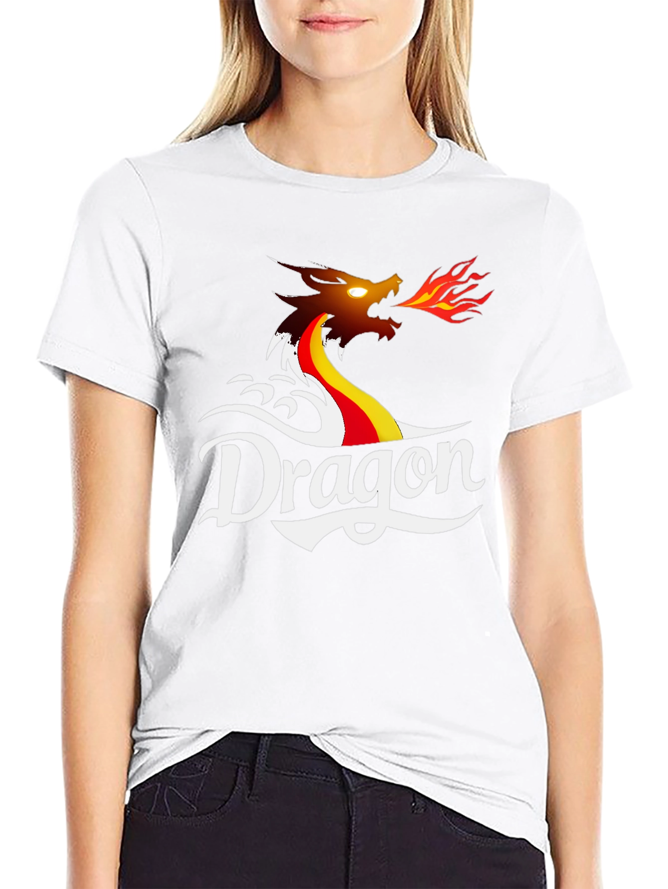 Dragon Graphic T-Shirt - Black Cotton Tee