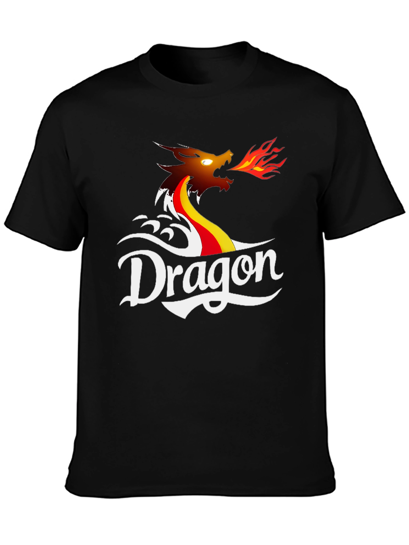 Dragon Graphic T-Shirt - Black Cotton Tee