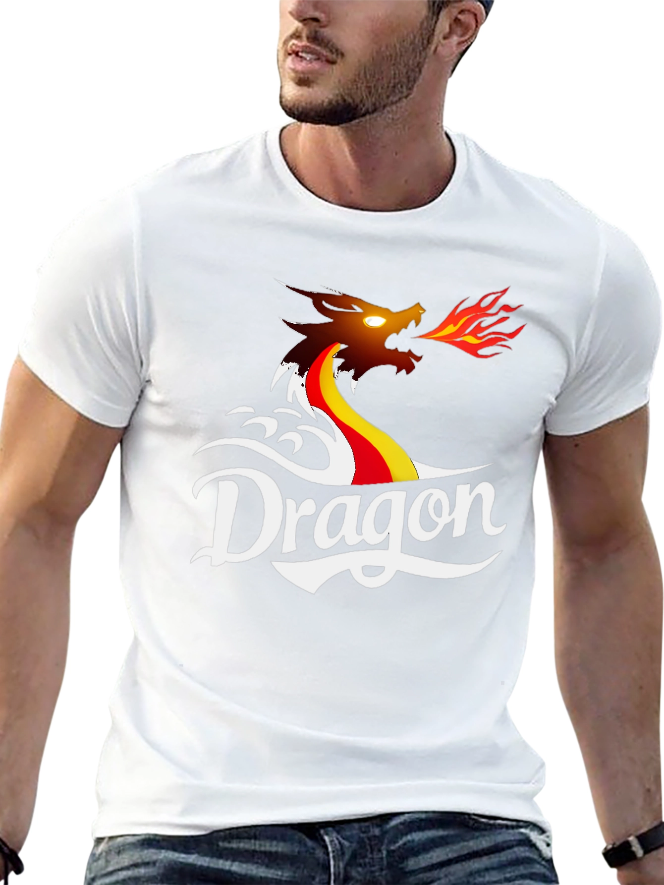 Dragon Graphic T-Shirt - Black Cotton Tee