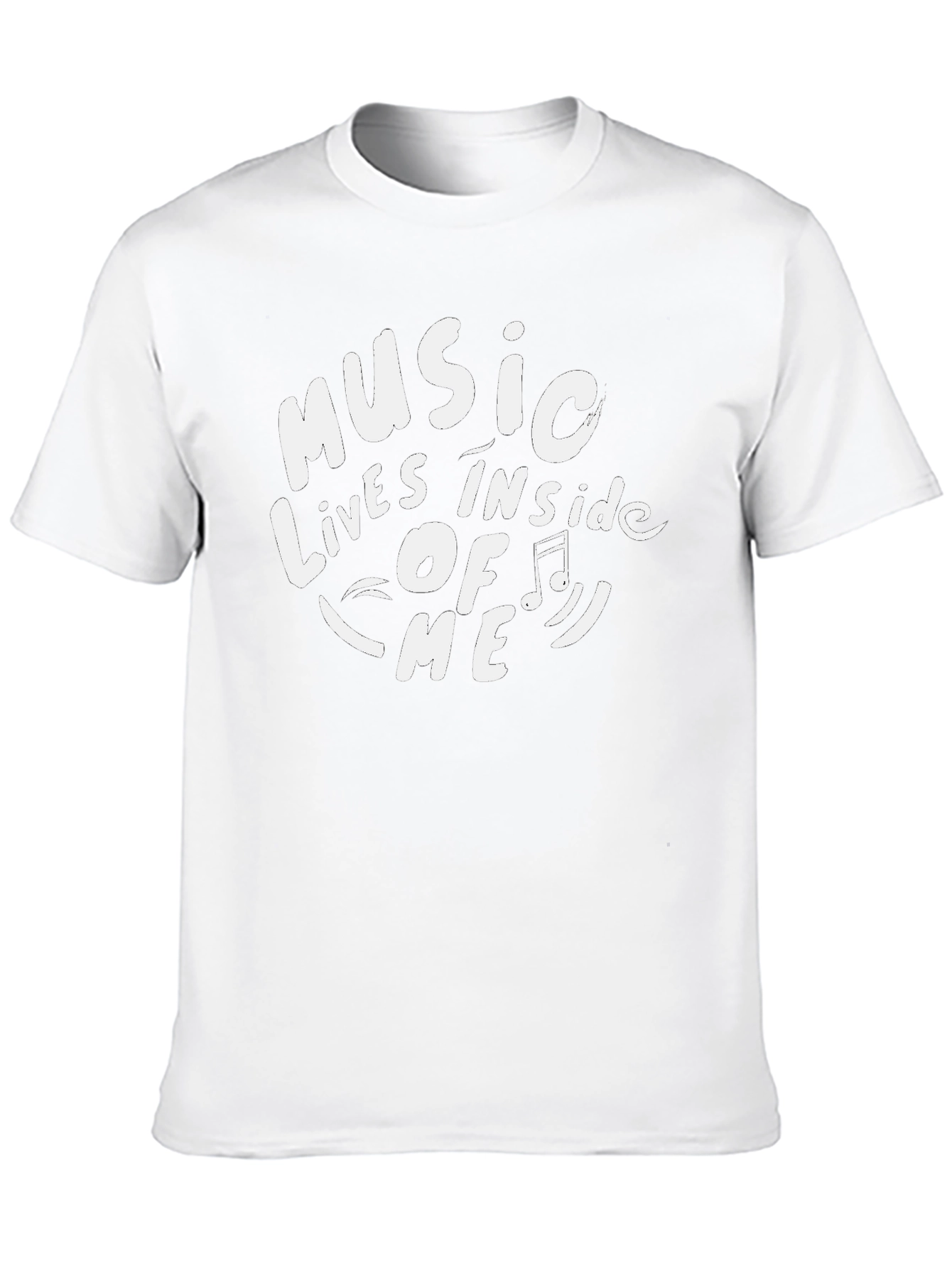 Music Inside Me Graphic Tee - Black Cotton T-Shirt