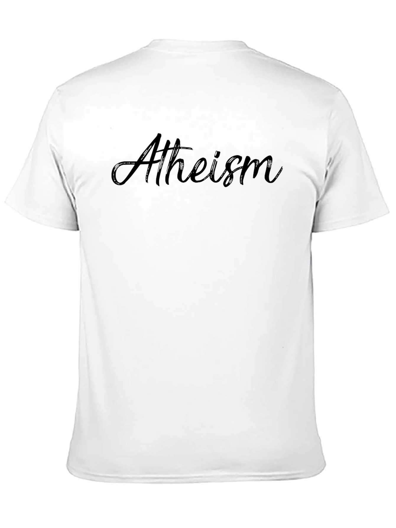 Atheism Script Tee - Comfortable Cotton Blend T-Shirt