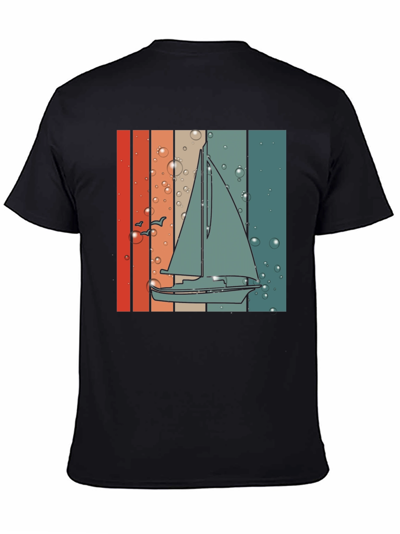 Retro Sailboat Graphic Tee - Coastal Vibes
