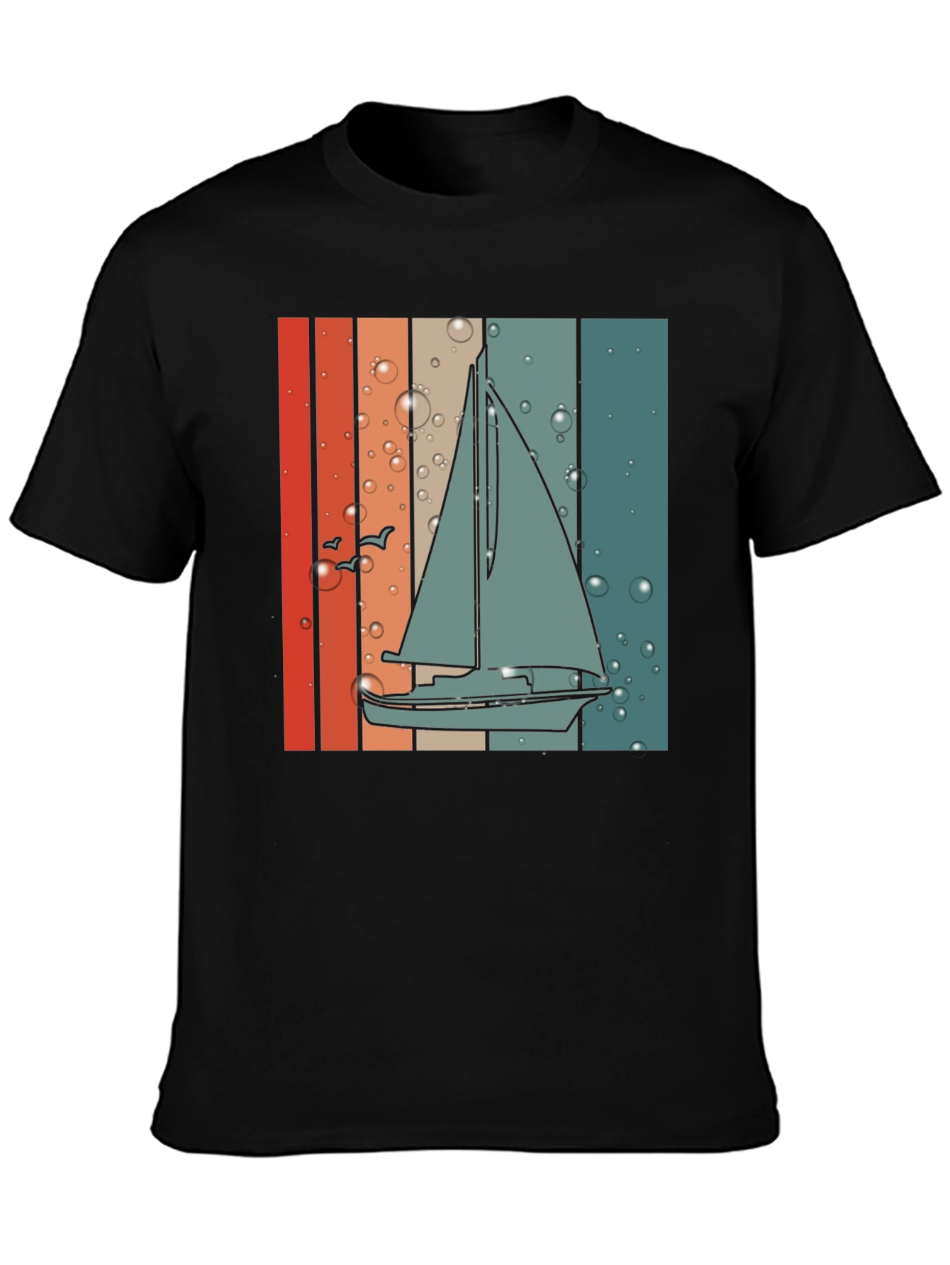 Retro Sailboat Graphic Tee - Coastal Vibes