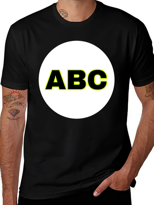ABC Graphic Print Crew Neck T-Shirt