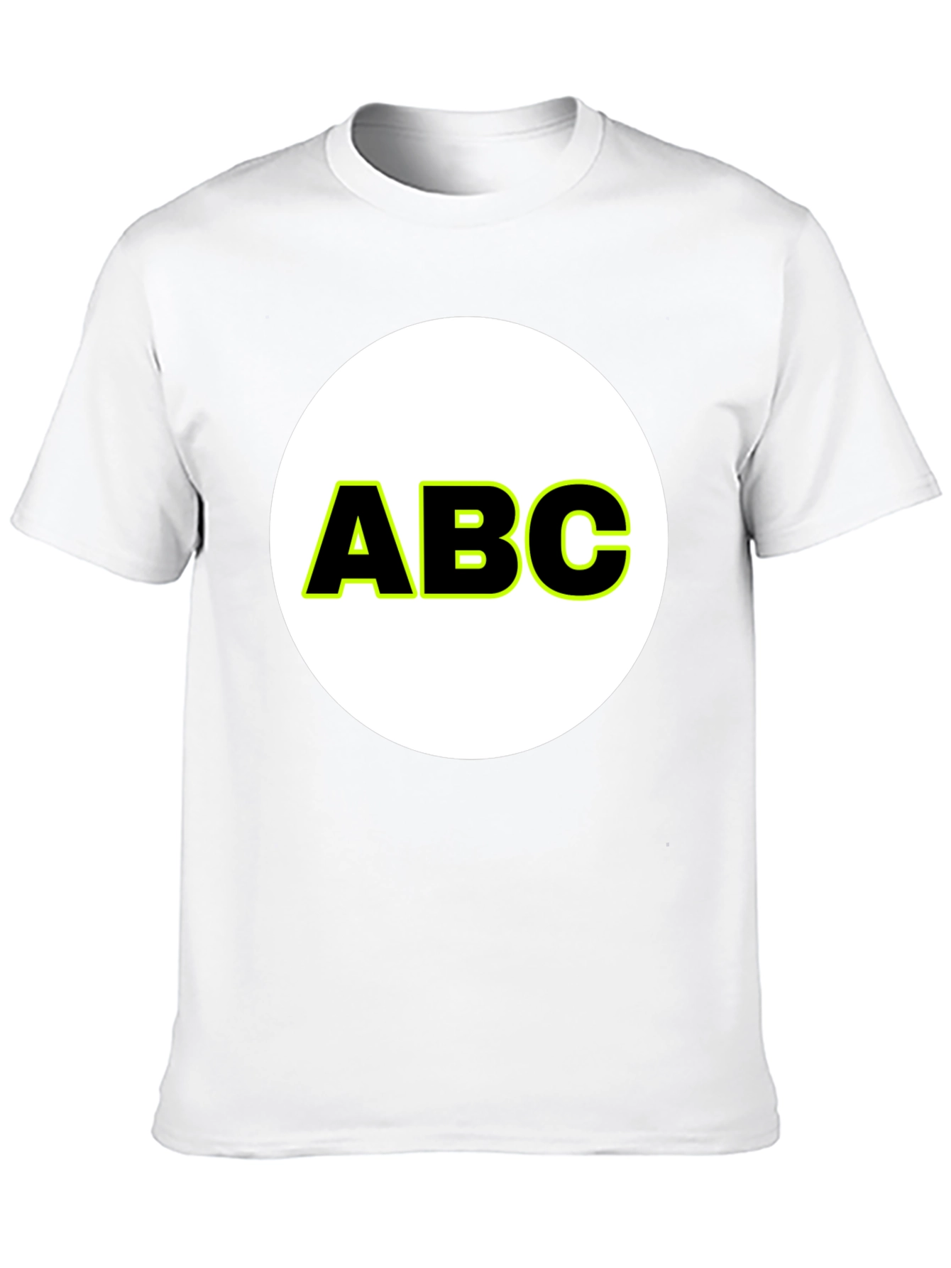 ABC Graphic Print Crew Neck T-Shirt