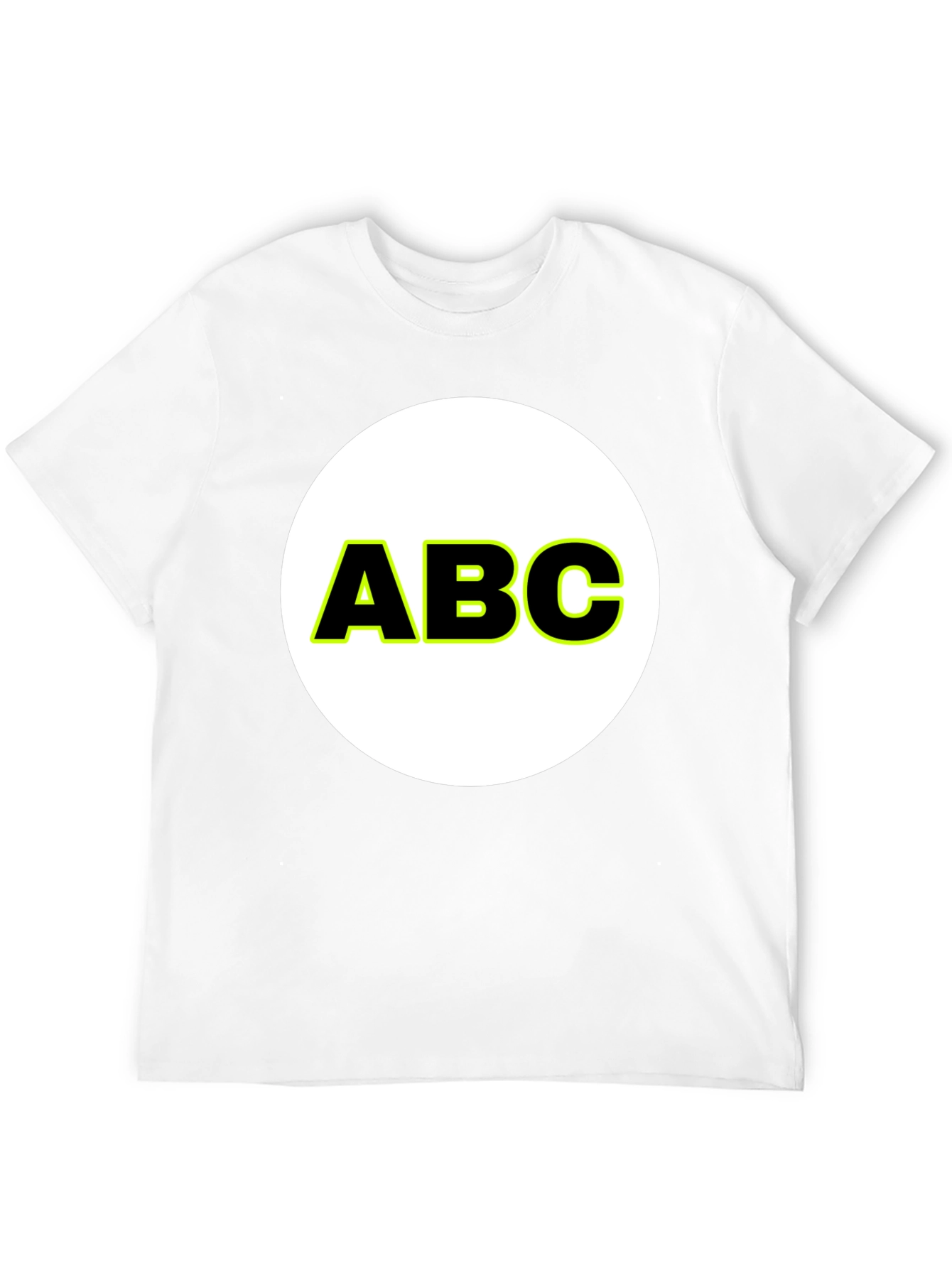 ABC Graphic Print Crew Neck T-Shirt