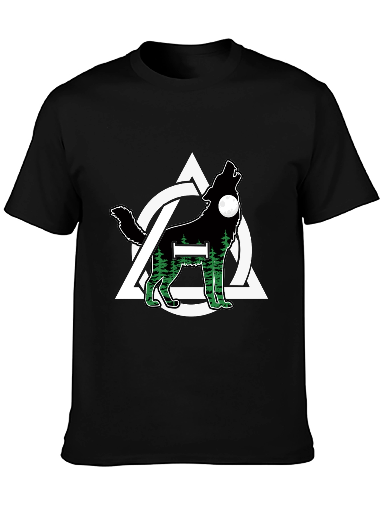 Wolf and Triquetra Design T-Shirt