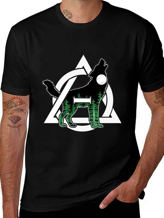 Wolf and Triquetra Design T-Shirt