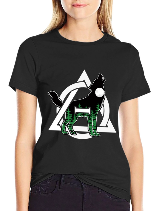 Wolf and Triquetra Design T-Shirt