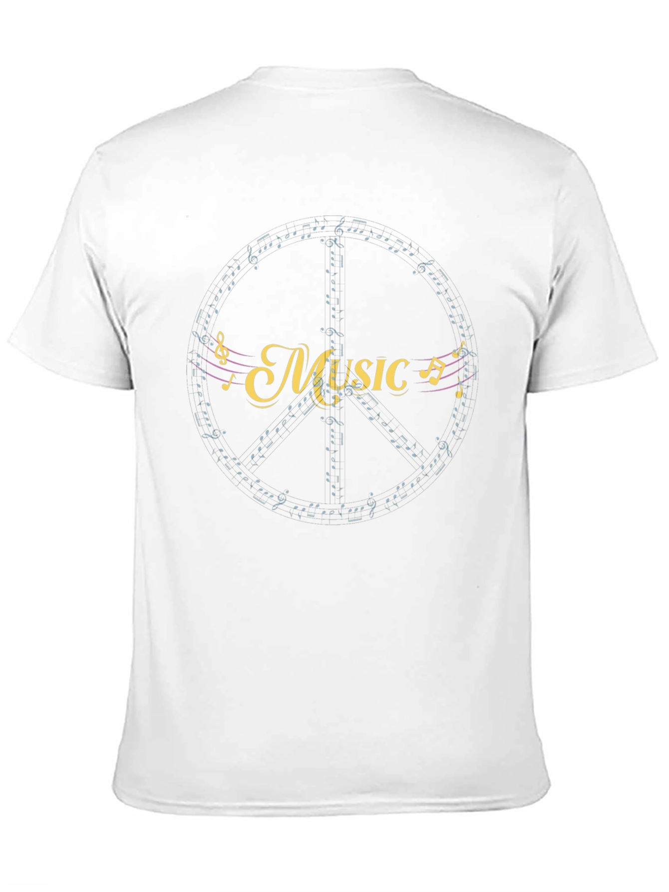 Music Peace Sign T-Shirt - Black
