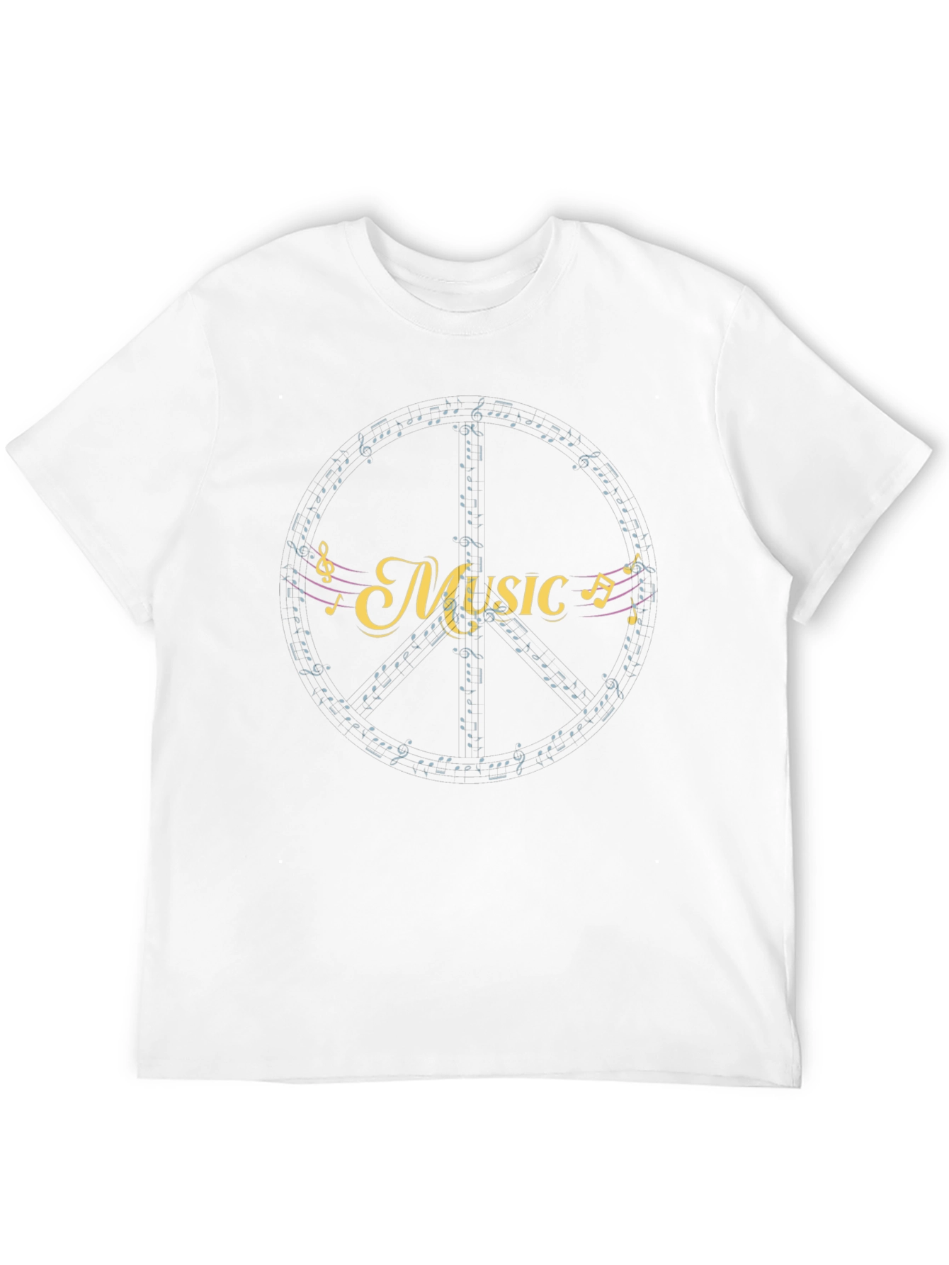 Music Peace Sign T-Shirt - Black