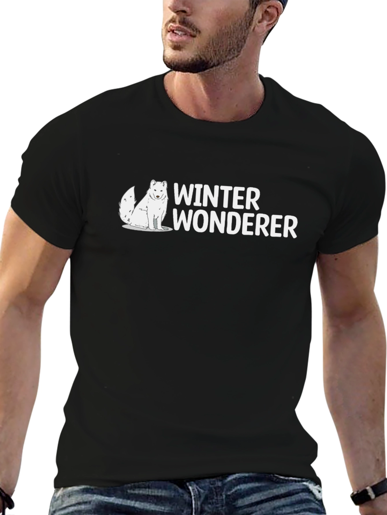 Winter Wonderer T-Shirt - Arctic Fox Graphic Tee
