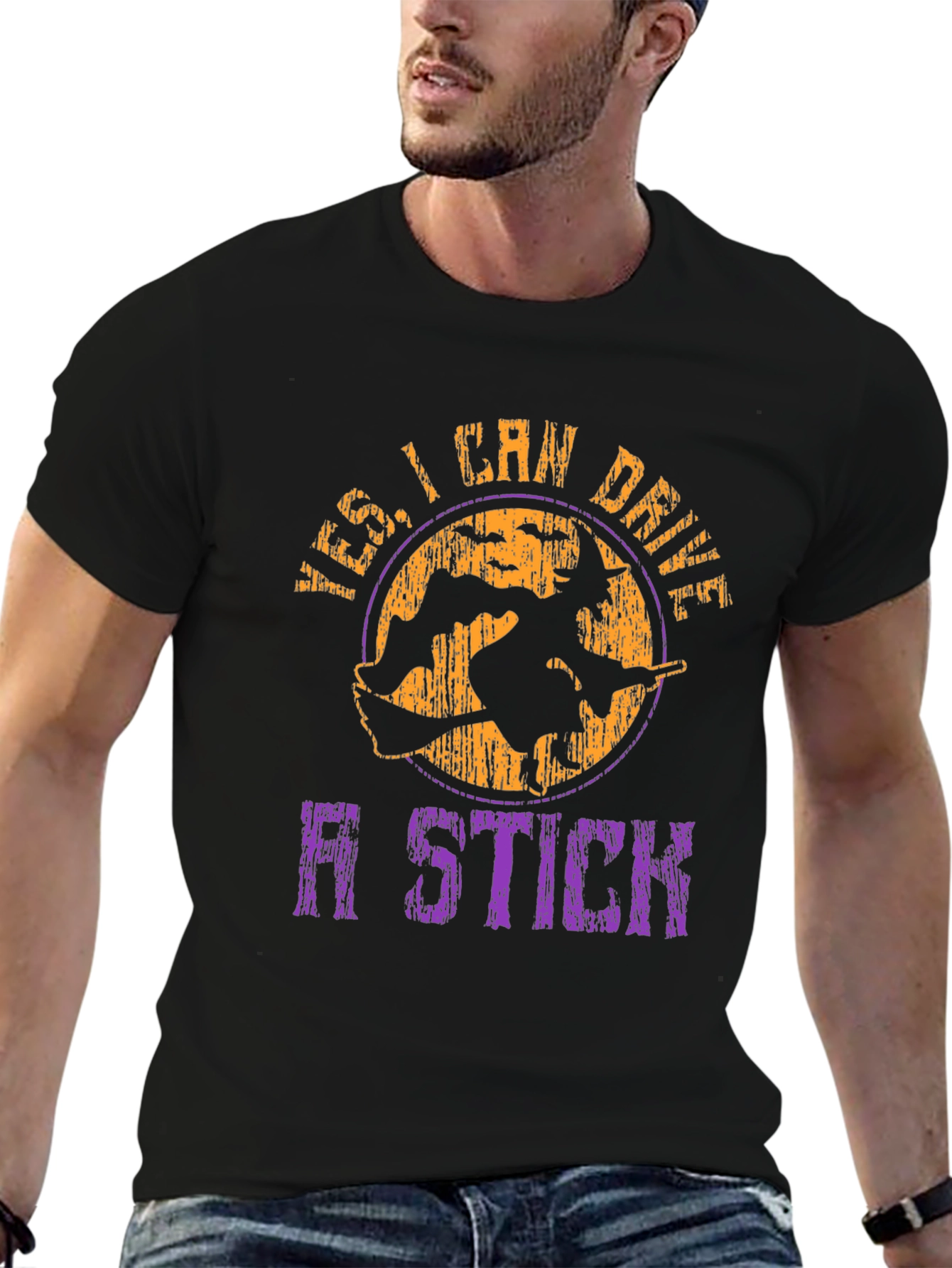 Yes I Can Drive A Stick Halloween Graphic Tee