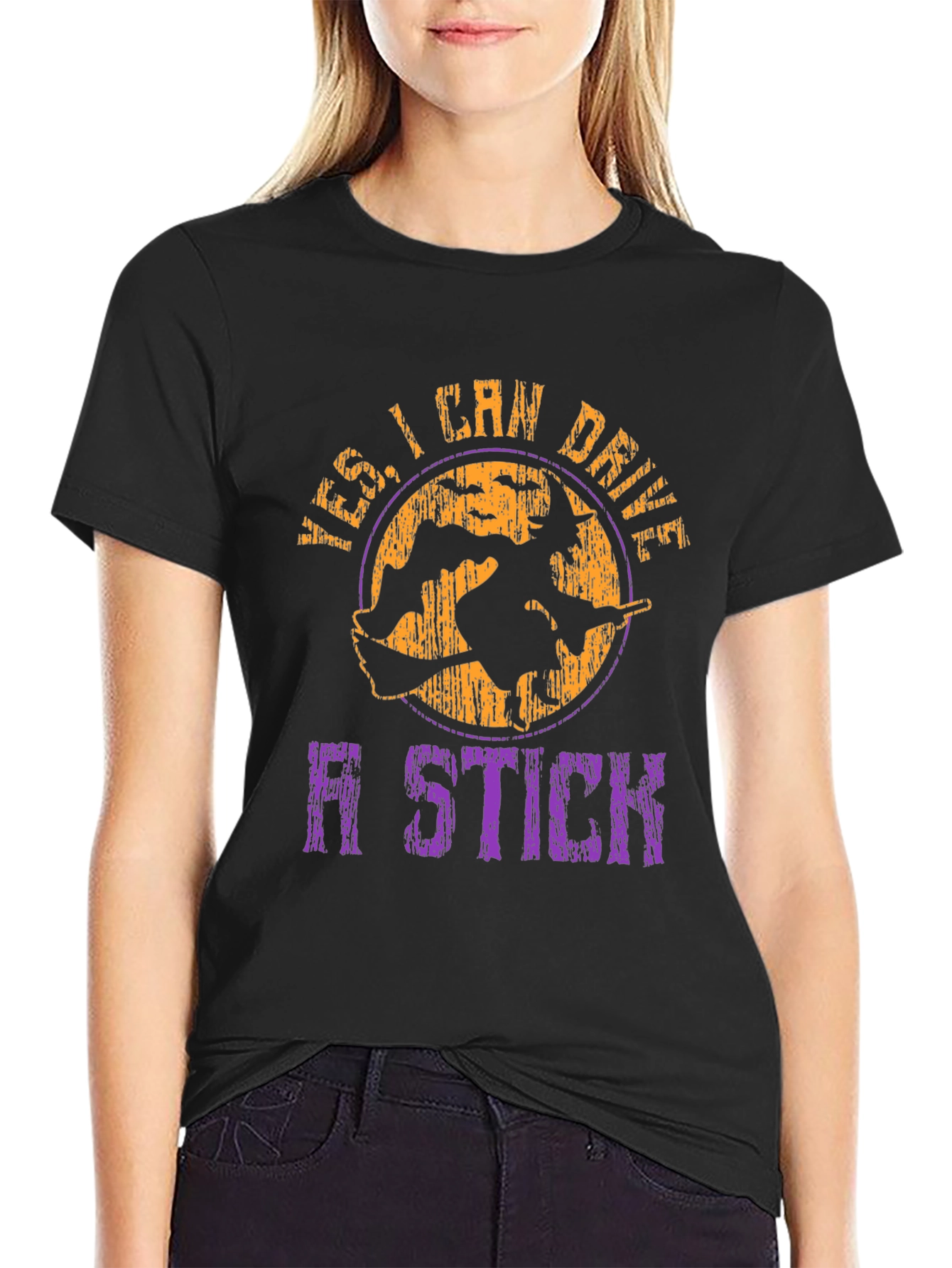 Yes I Can Drive A Stick Halloween Graphic Tee