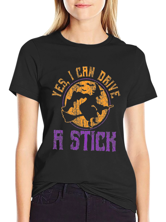 Yes I Can Drive A Stick Halloween Graphic Tee