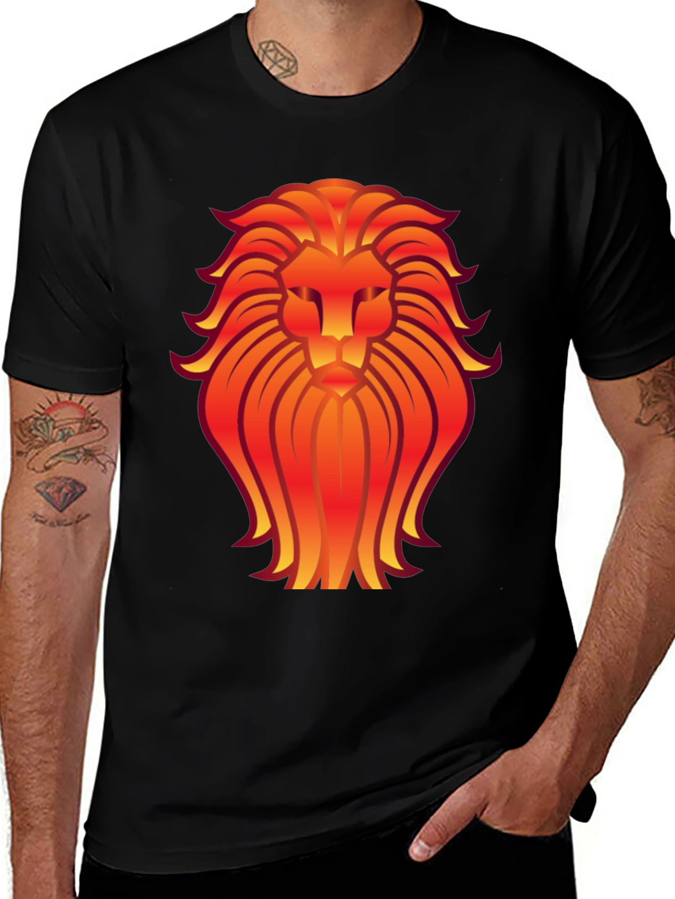 Fiery Lion Graphic Tee - Bold & Stylish