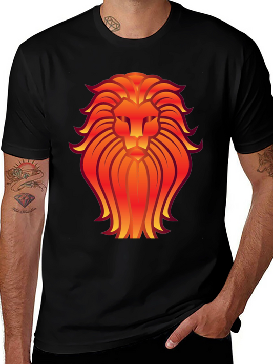Fiery Lion Graphic Tee - Bold & Stylish