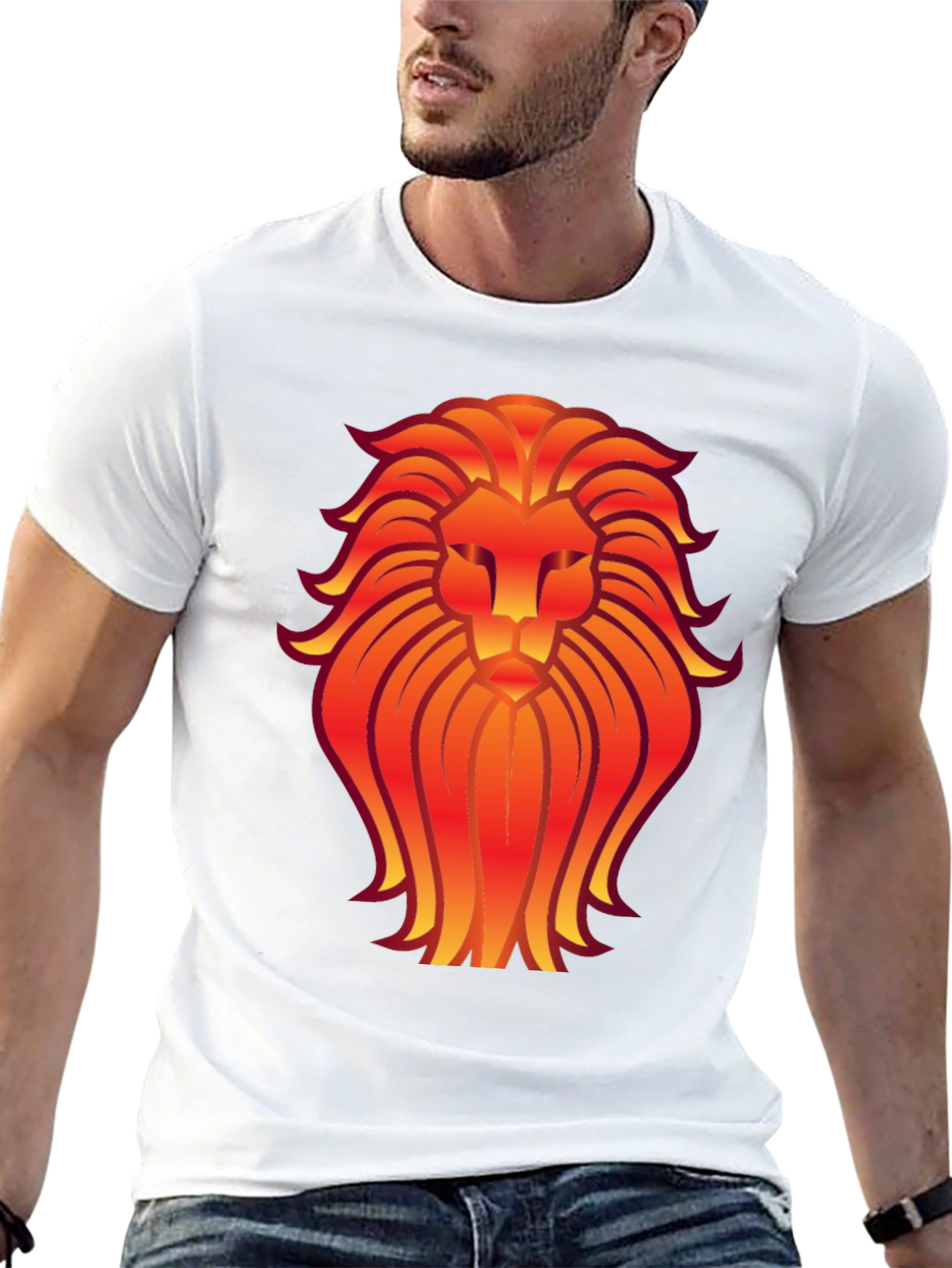 Fiery Lion Graphic Tee - Bold & Stylish
