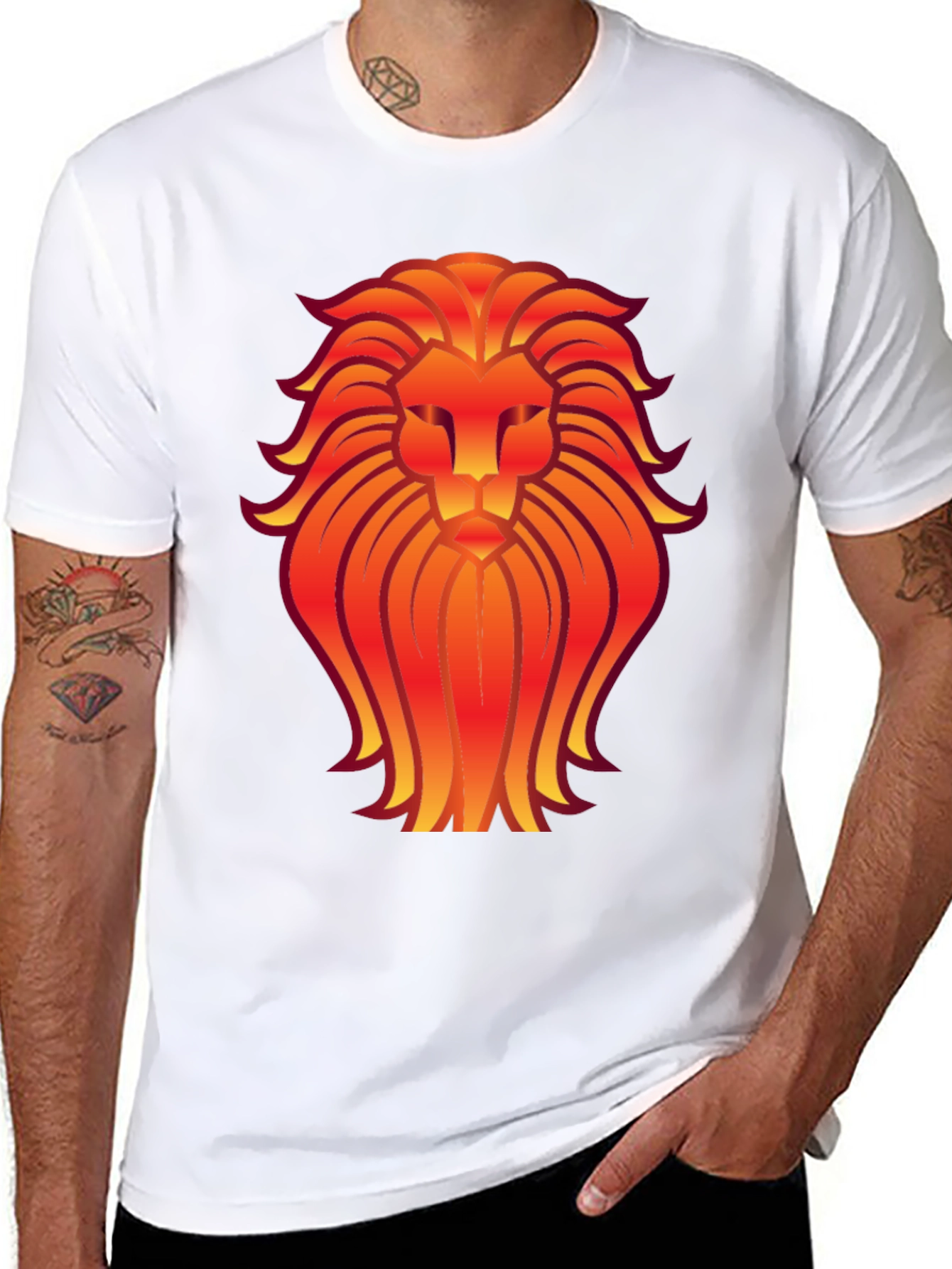 Fiery Lion Graphic Tee - Bold & Stylish