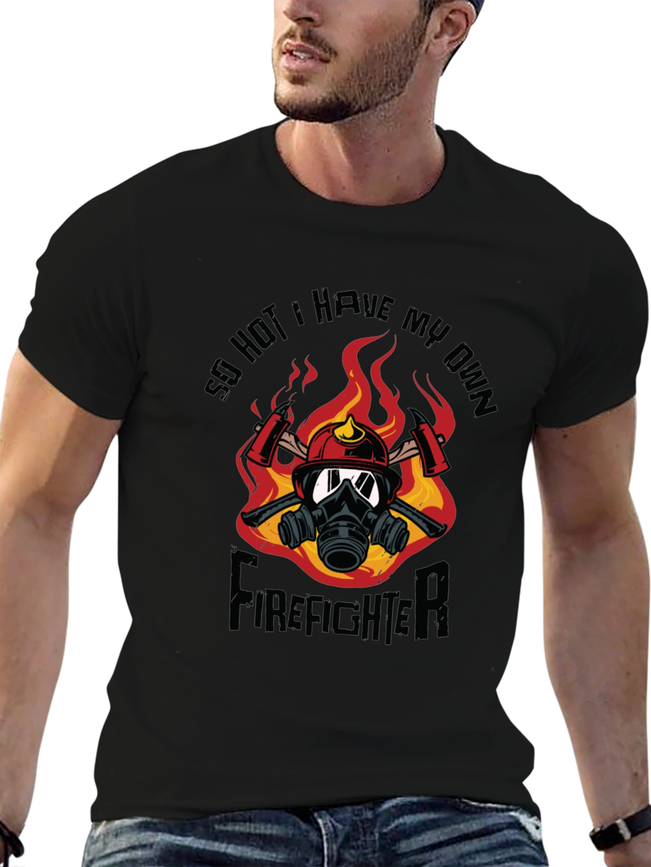 So Hot Firefighter Graphic T-Shirt